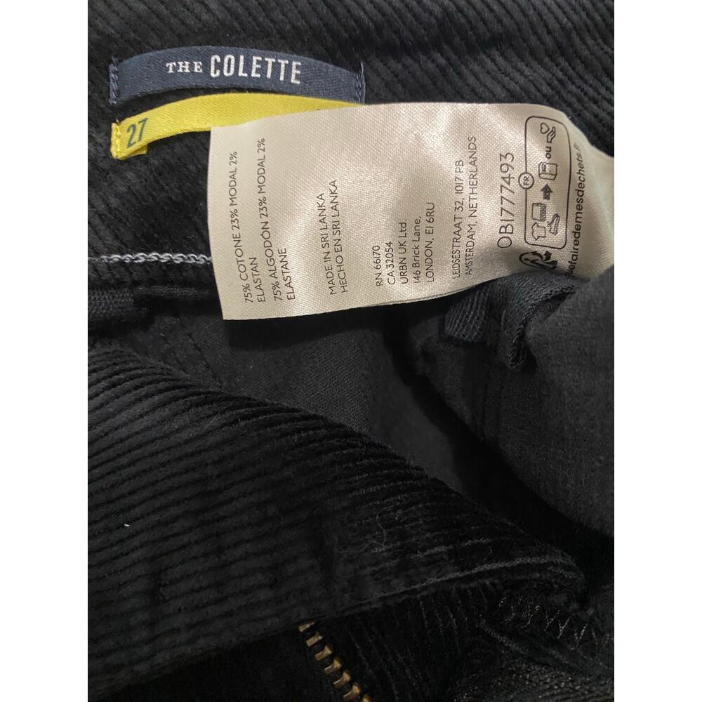 Maeve Anthropologie The Colette Pant US 27 Wide Leg Crop Black Corduroy NEW - Picture 12 of 15